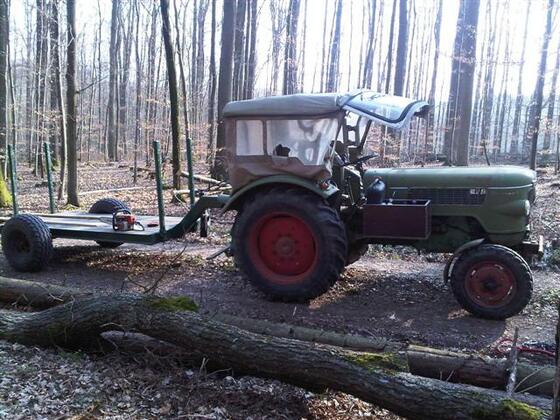 Farmer_2 mit Holztransportwagen