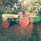 Farmer in der Apfelernte