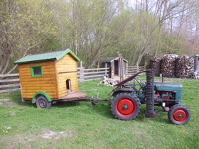 fahrbare Weidehütte